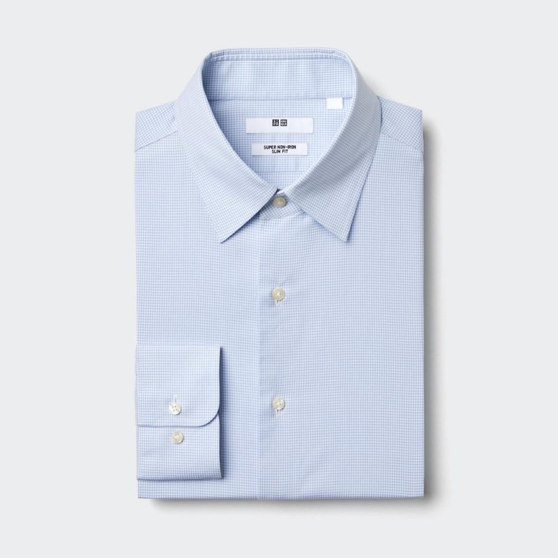Рубашка Super Non-Iron Slim Fit (обычный воротник в клетку)