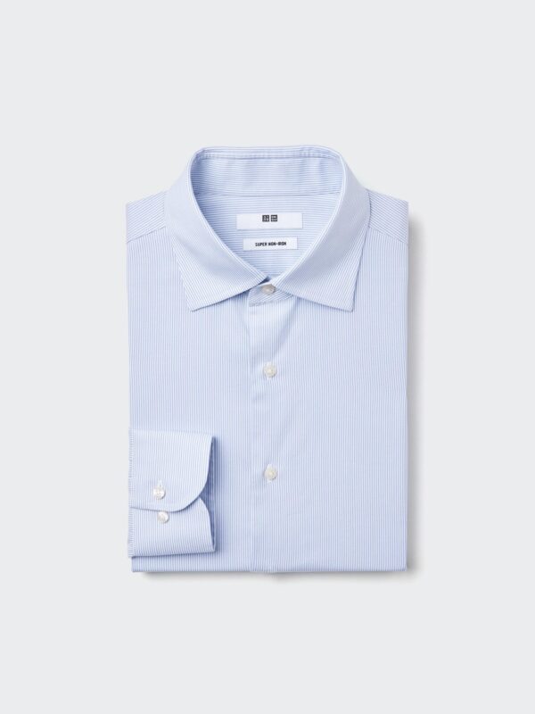 Рубашка обычного покроя из сверхпрочного материала (отложной воротник, полоска)