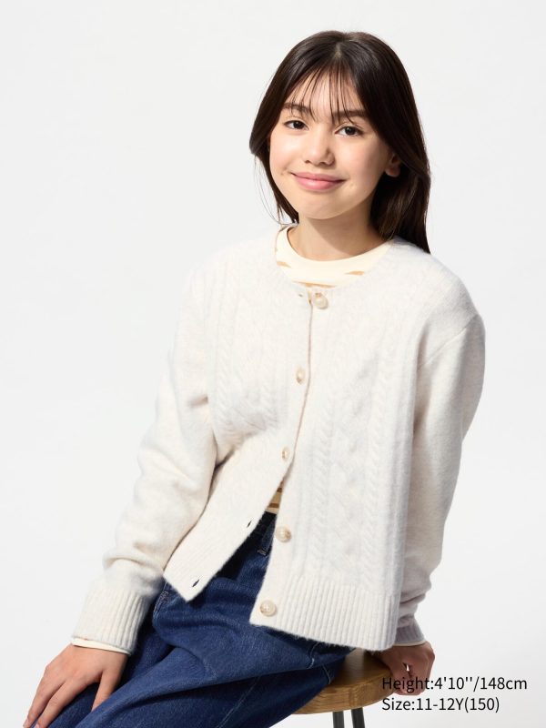 Кардиган из пряжи-суфле для девочек