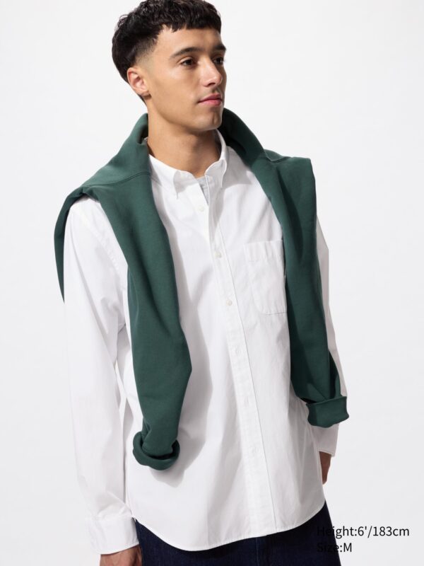 Рубашка обычного покроя из широкого сукна (воротник на пуговицах)