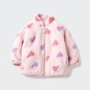 Детская пушистая флисовая куртка на молнии (с принтом)