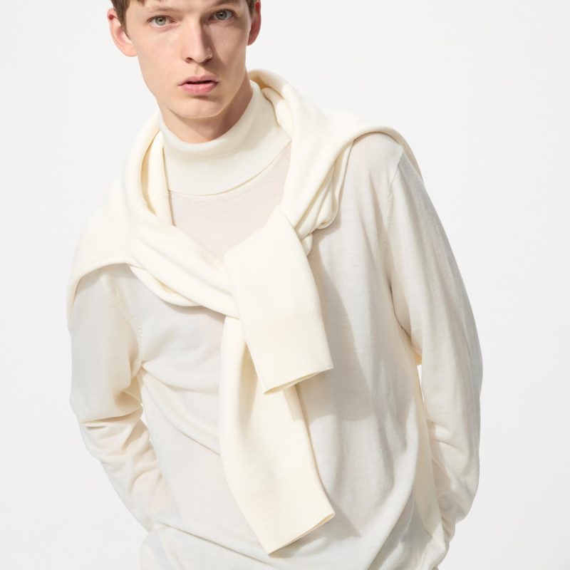 Джемпер-водолазка из 100% мериноса с высоким воротом