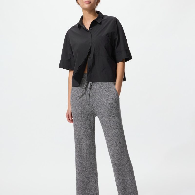 Моющиеся трикотажные брюки в рубчик