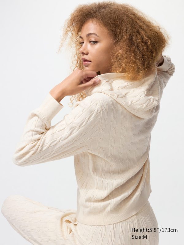 Моющийся Вязать Кабель С Капюшоном