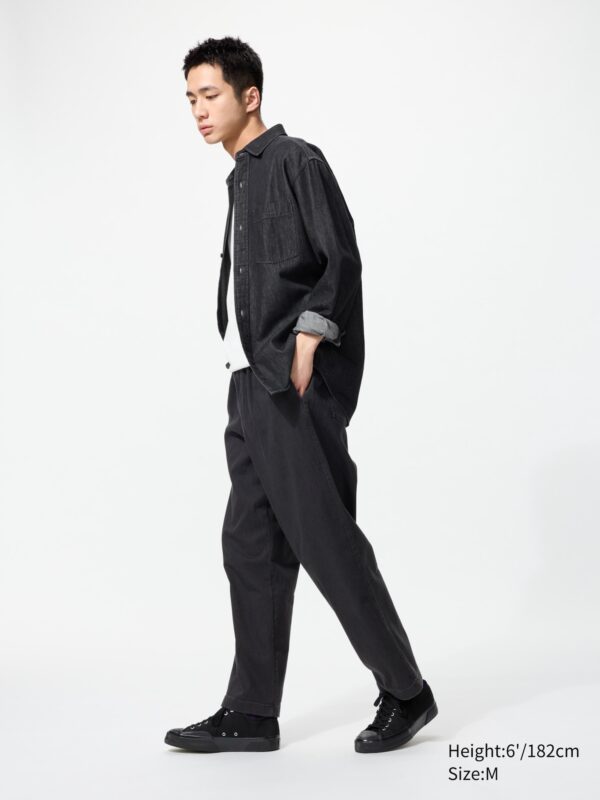 Легкие эластичные брюки по щиколотку (джинсовые)