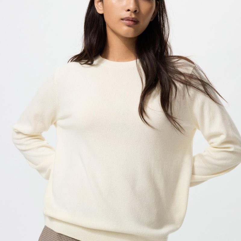 Джемпер с круглым вырезом из 100% кашемира