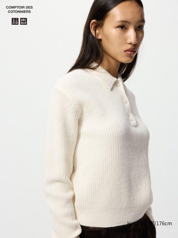 Джемпер поло из смеси шерсти