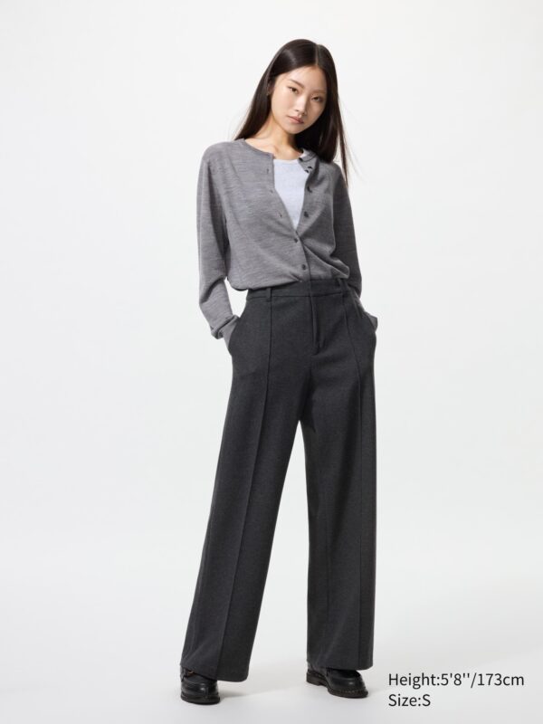 Широкие брюки из матового джерси (удлиненные)