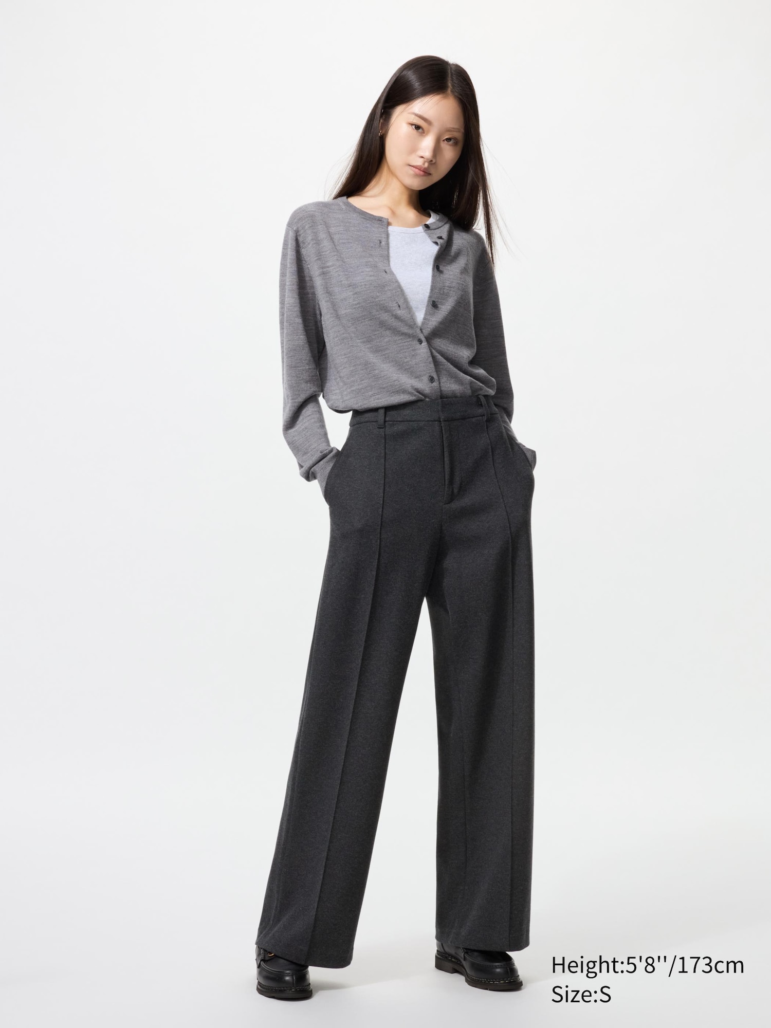 Широкие брюки из матового джерси (удлиненные)