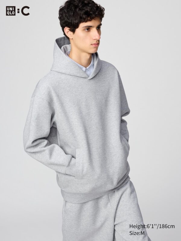 Потный пуловер оверсайз с капюшоном