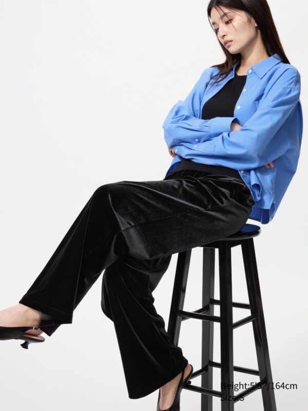 Легкие брюки из велюра