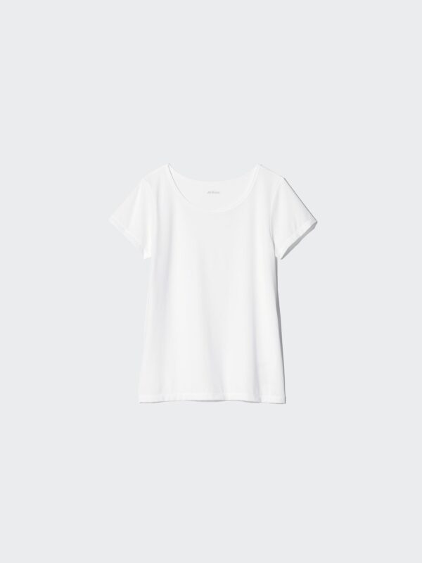 Сетчатая футболка AIRism с круглым вырезом горловины