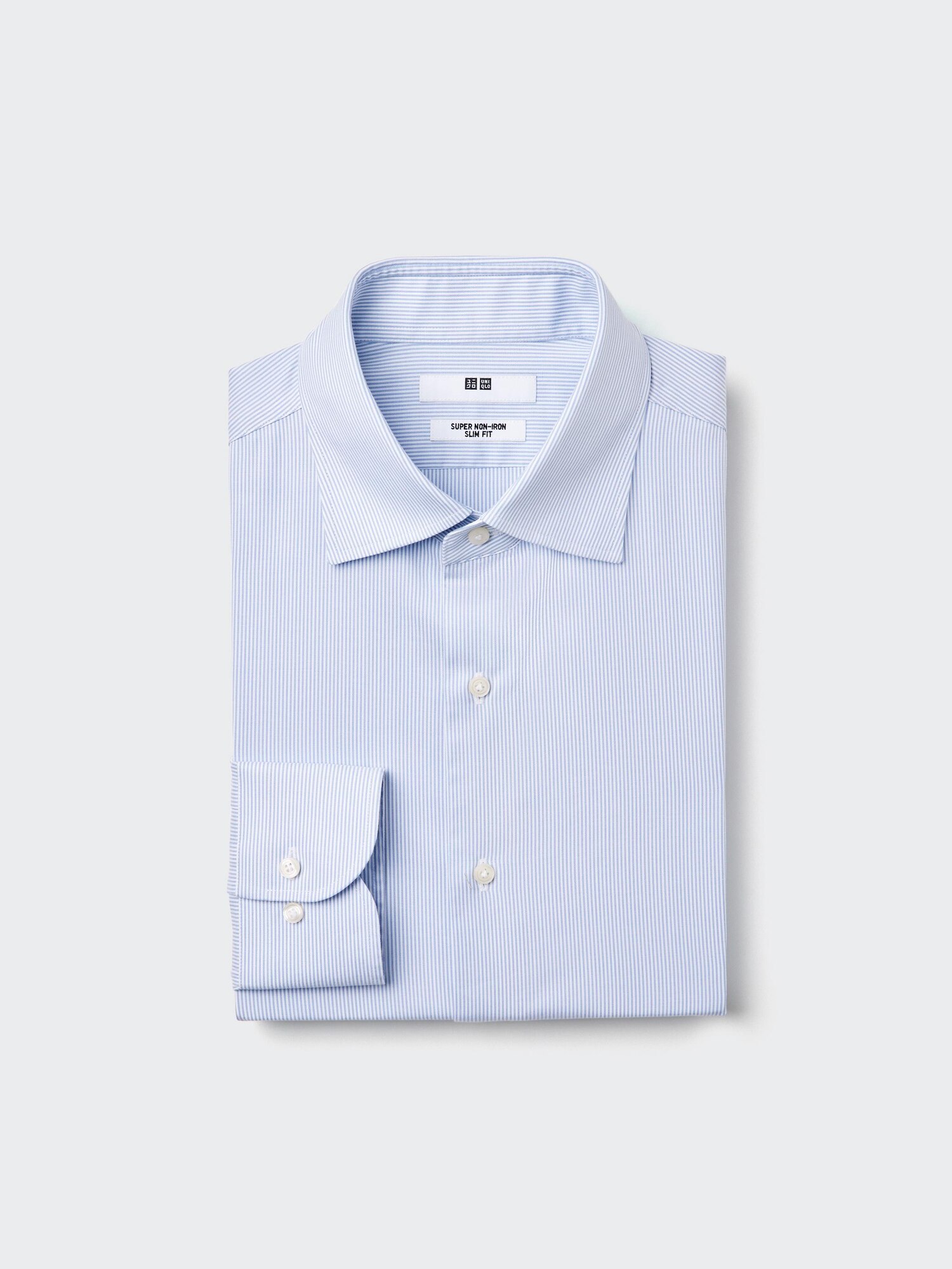 Рубашка Super Non-Iron Slim Fit (с отложным воротником, в полоску)