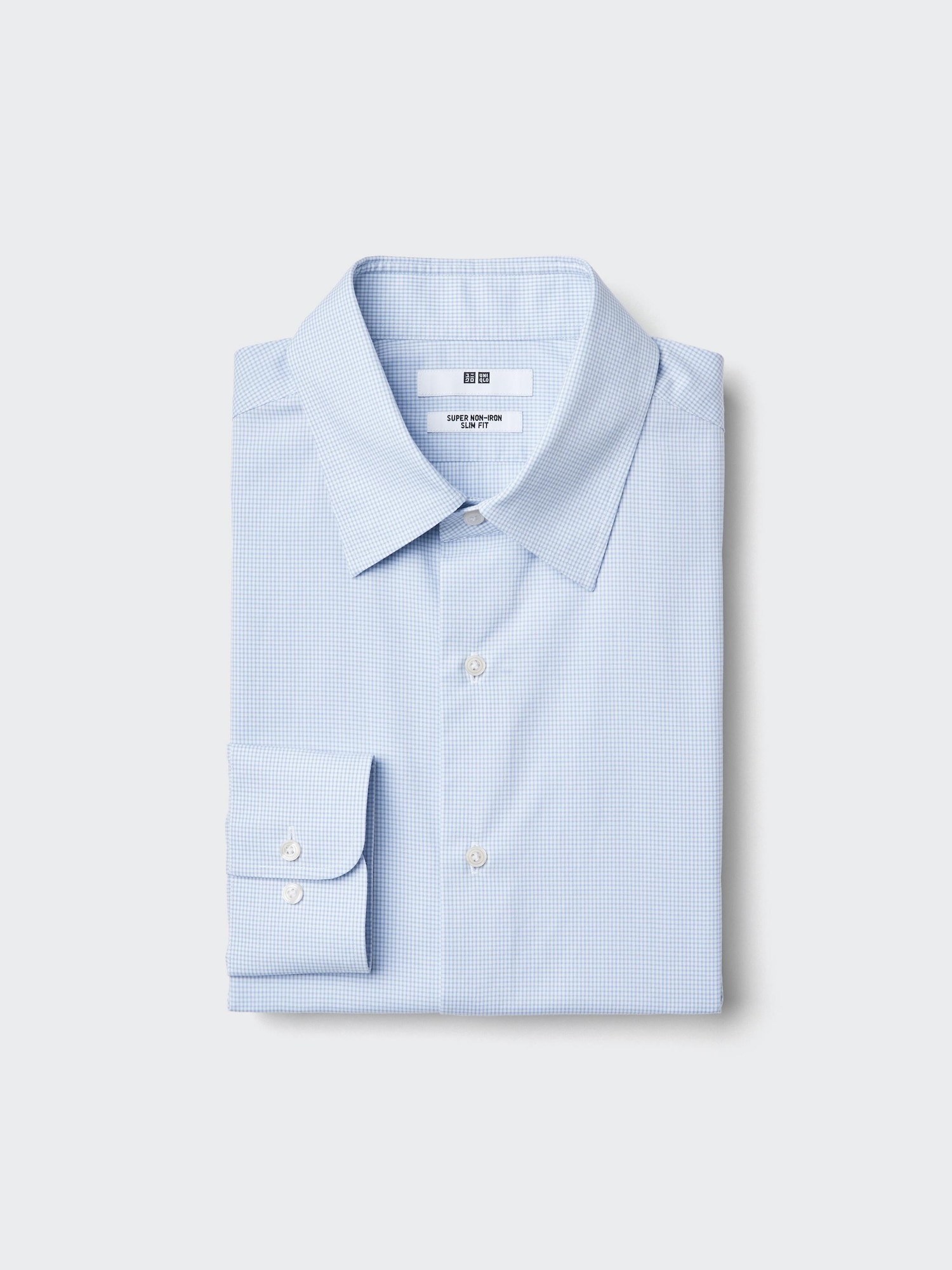 Рубашка Super Non-Iron Slim Fit (обычный воротник в клетку)