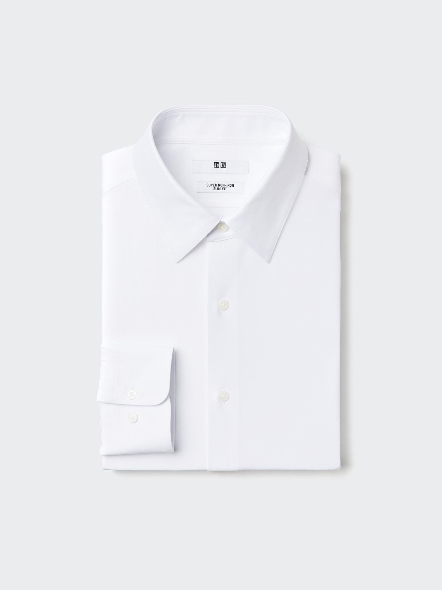 Рубашка из джерси Super Non-Iron Slim Fit (обычный воротник)
