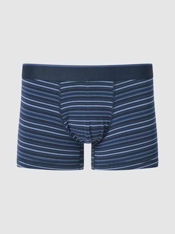 Хлопчатобумажные боксерские трусы (с низкой посадкой, в полоску)