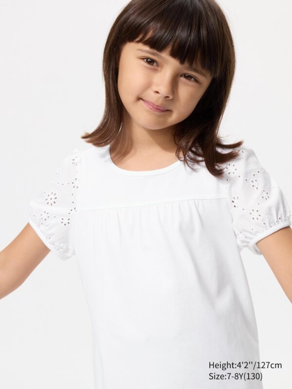 Футболка с пышными рукавами (вышивка)