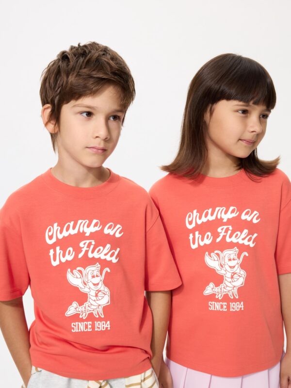 Хлопковая футболка с круглым вырезом AIRism (графическая)