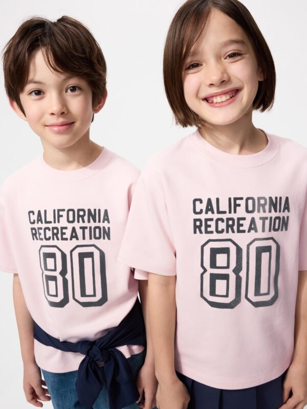 Хлопковая футболка с круглым вырезом AIRism (графическая)