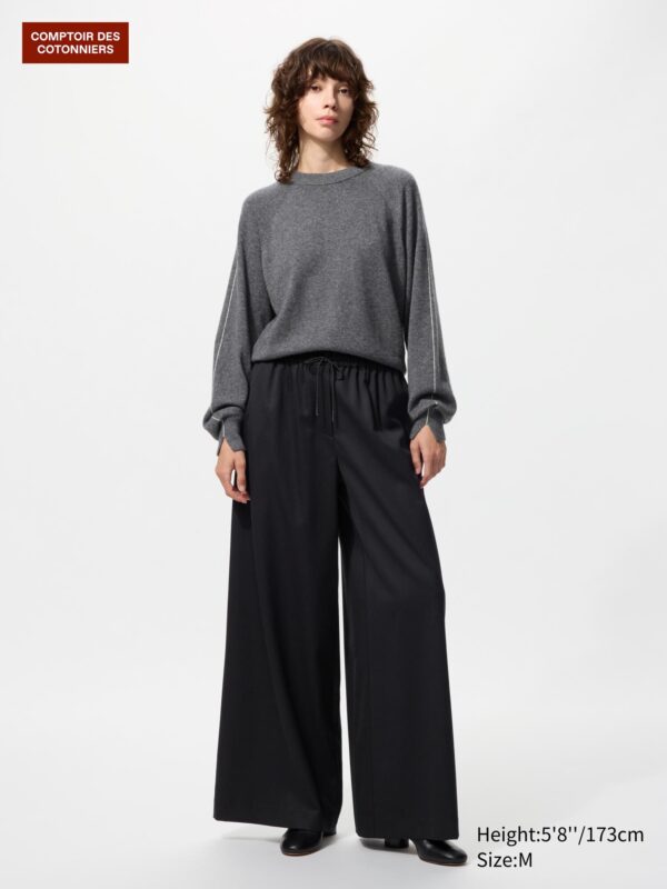 Шерстяные широкие брюки