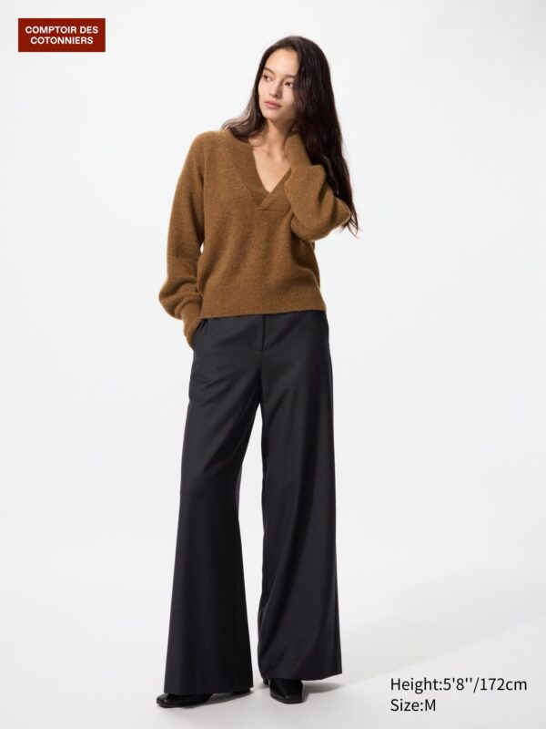 Широкие брюки из смеси шерсти