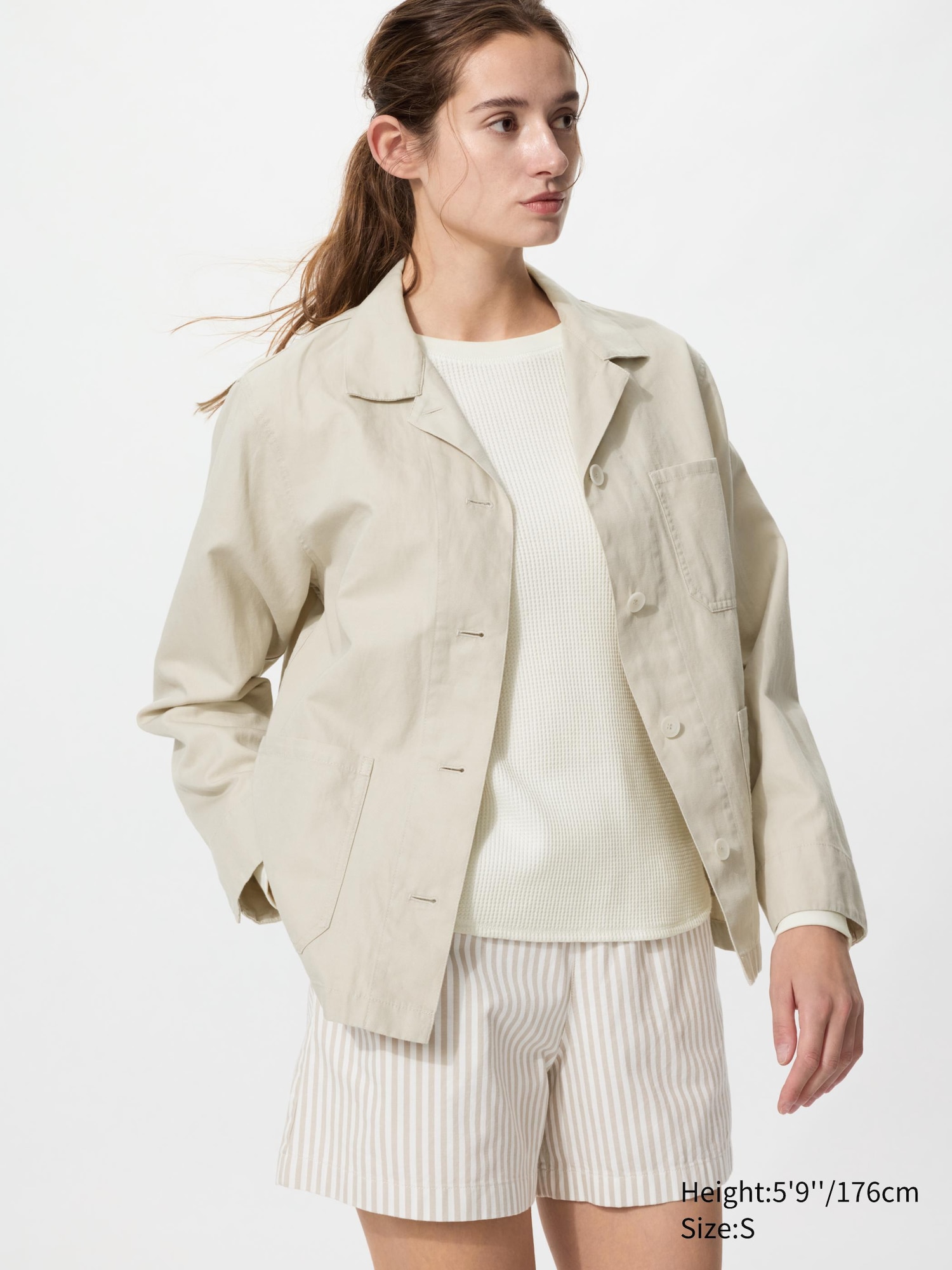 Хлопчатобумажные легкие шорты (в полоску)