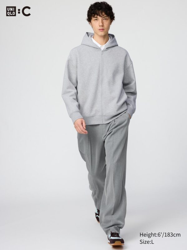 Широкие зауженные брюки в складку