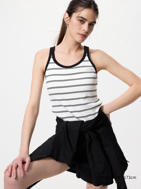 Топ-бюстгальтер с округлой спинкой (в полоску)