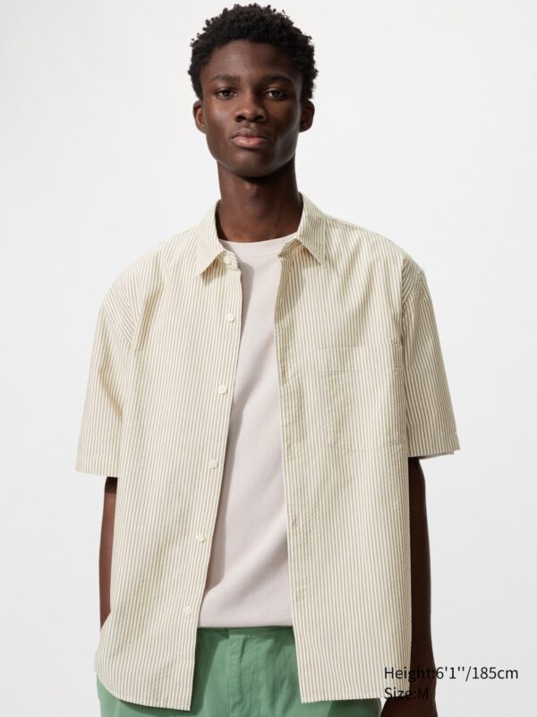 Seersucker Shirt (Short Sleeve, Striped)