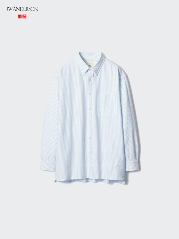 Оксфордская рубашка оверсайз (в полоску)