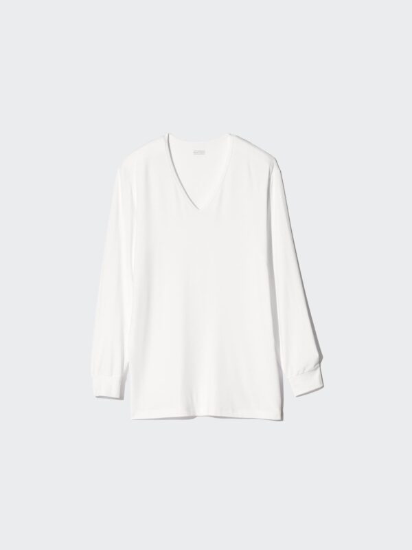 Футболка Heattech с V-образным вырезом и рукавами 3/4