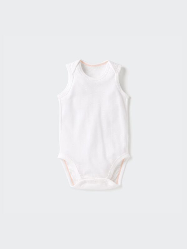 Хлопковое сетчатое боди без рукавов