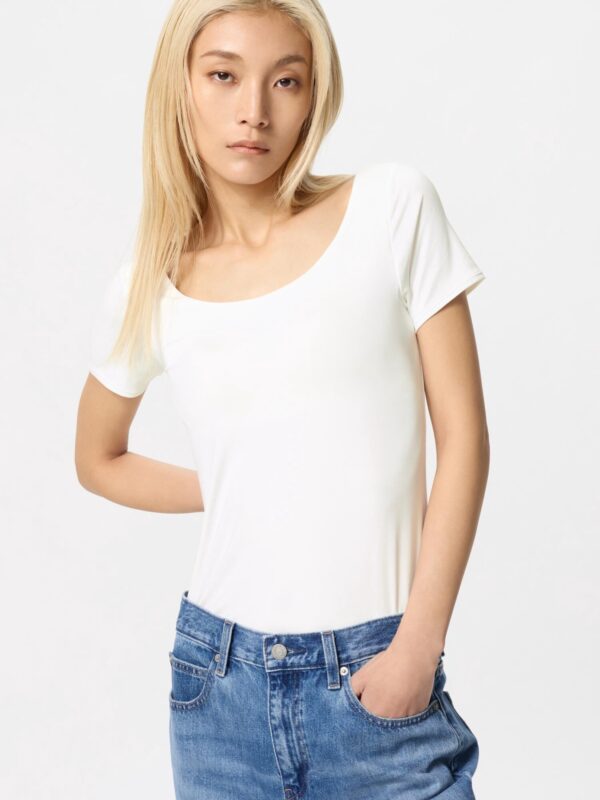 Футболка с бюстгальтером Airism и короткими рукавами