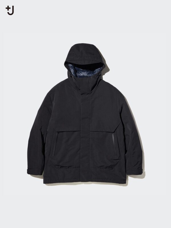 Гибридная пуховая толстовка Оверсайз с капюшоном