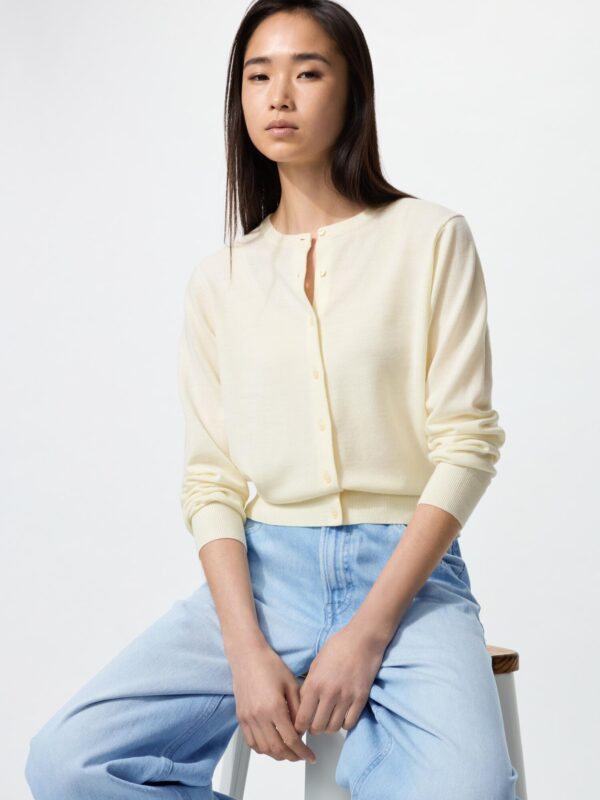 Кардиган с круглым вырезом из мериноса