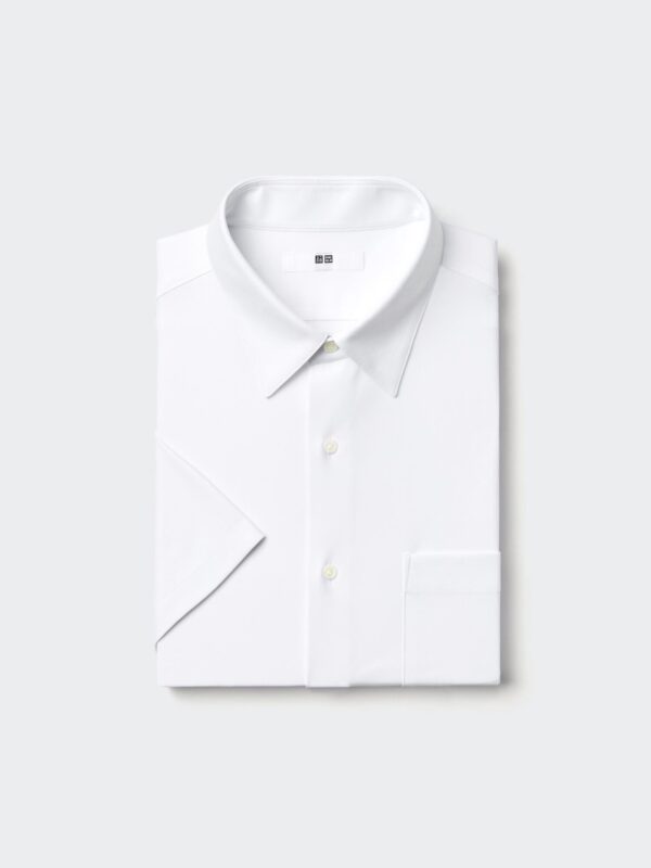 Сухая рубашка из трикотажа, не поддающегося глажению, с обычным воротником