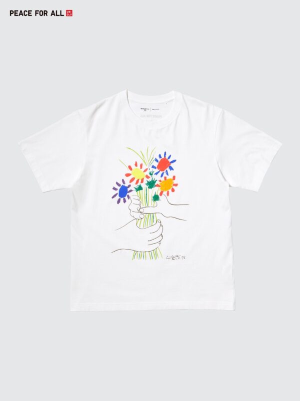 Футболка с графическим принтом PEACE FOR ALL (с коротким рукавом, крой регуляр) Picasso