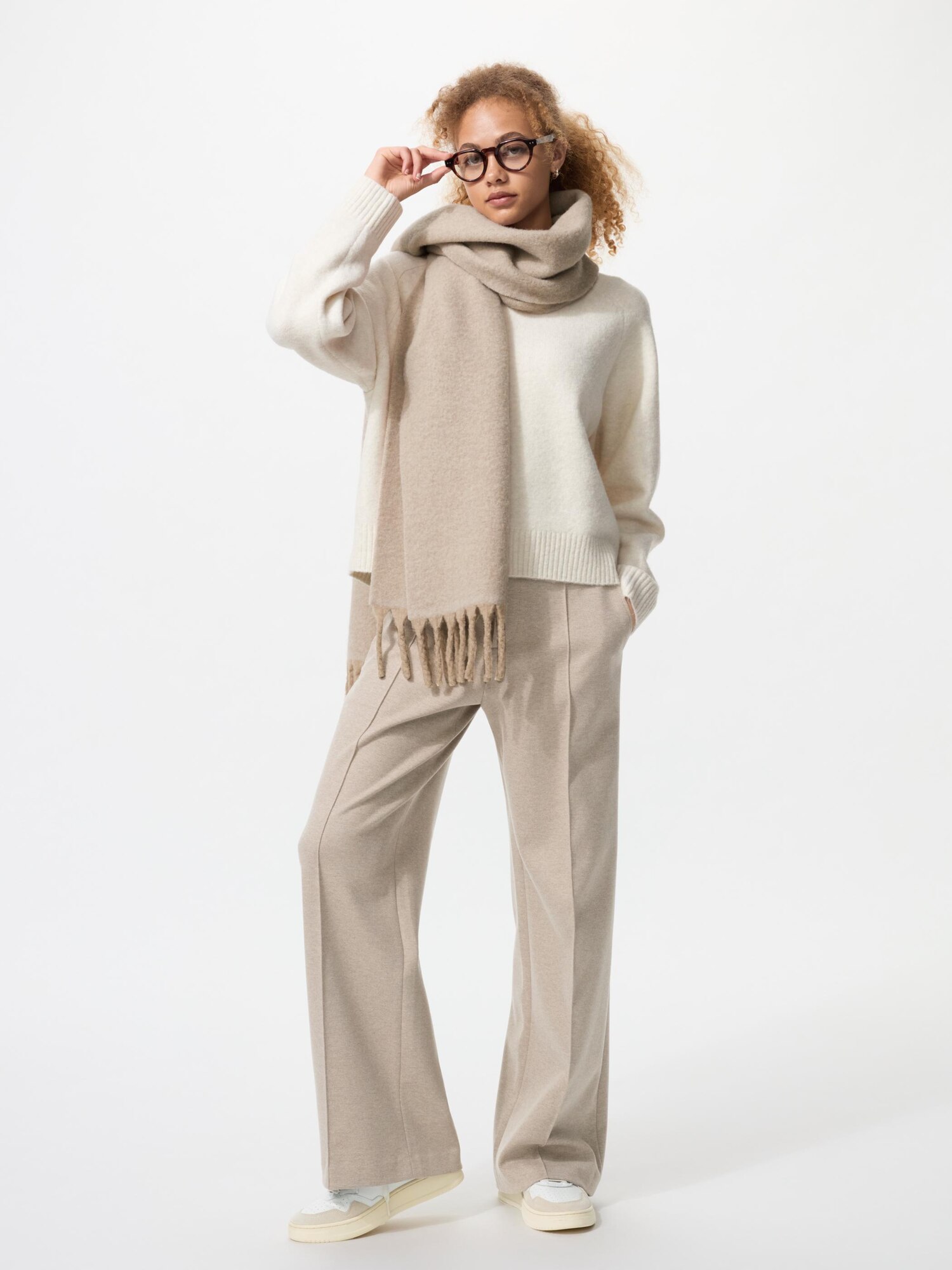 Широкие брюки из матового джерси / Длинные