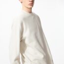 Мягкая трикотажная флисовая футболка с круглым вырезом горловины