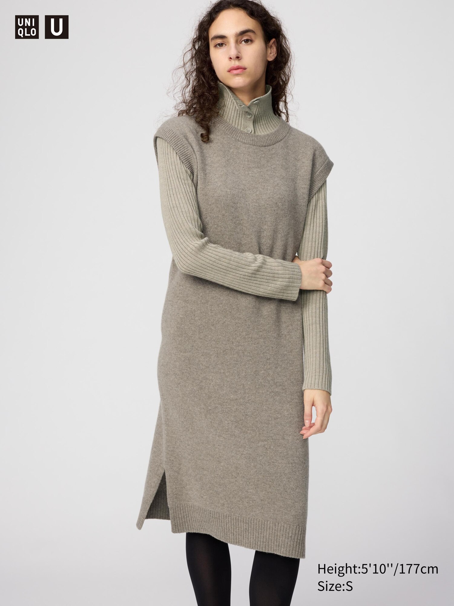 Цельнокроеное платье без рукавов из ягненка