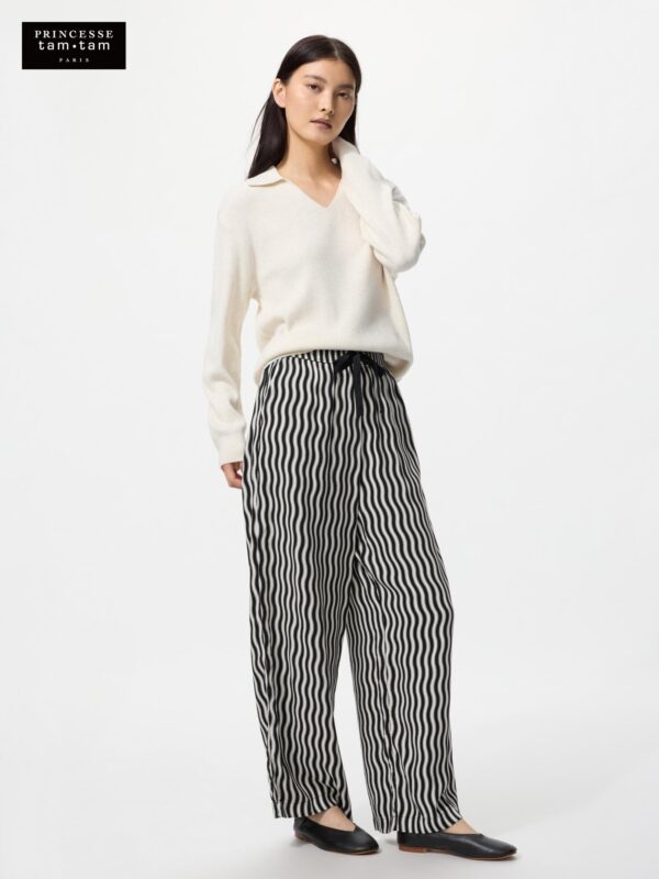 Длинные брюки с принтом из вискозы