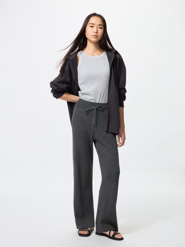 Моющиеся трикотажные брюки в рубчик / Длинные