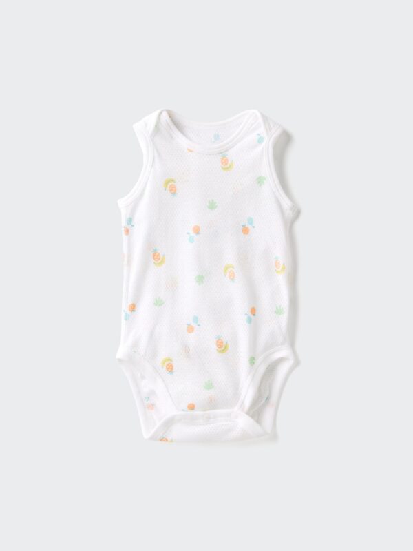 Хлопковое сетчатое боди без рукавов