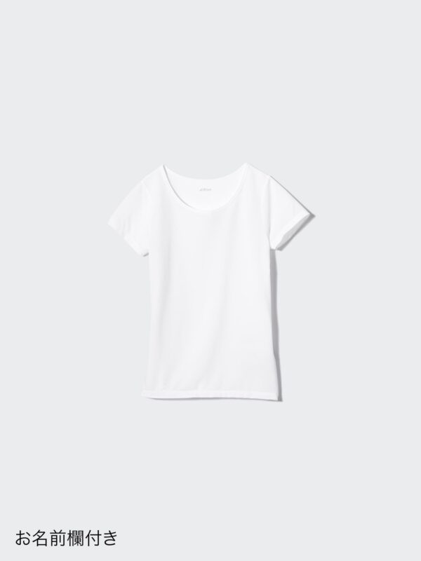 Сетчатая футболка Airism с U-образным вырезом