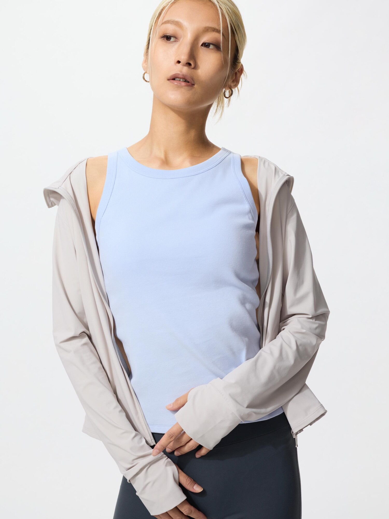 Ребристый топ-бра с американскими проймами