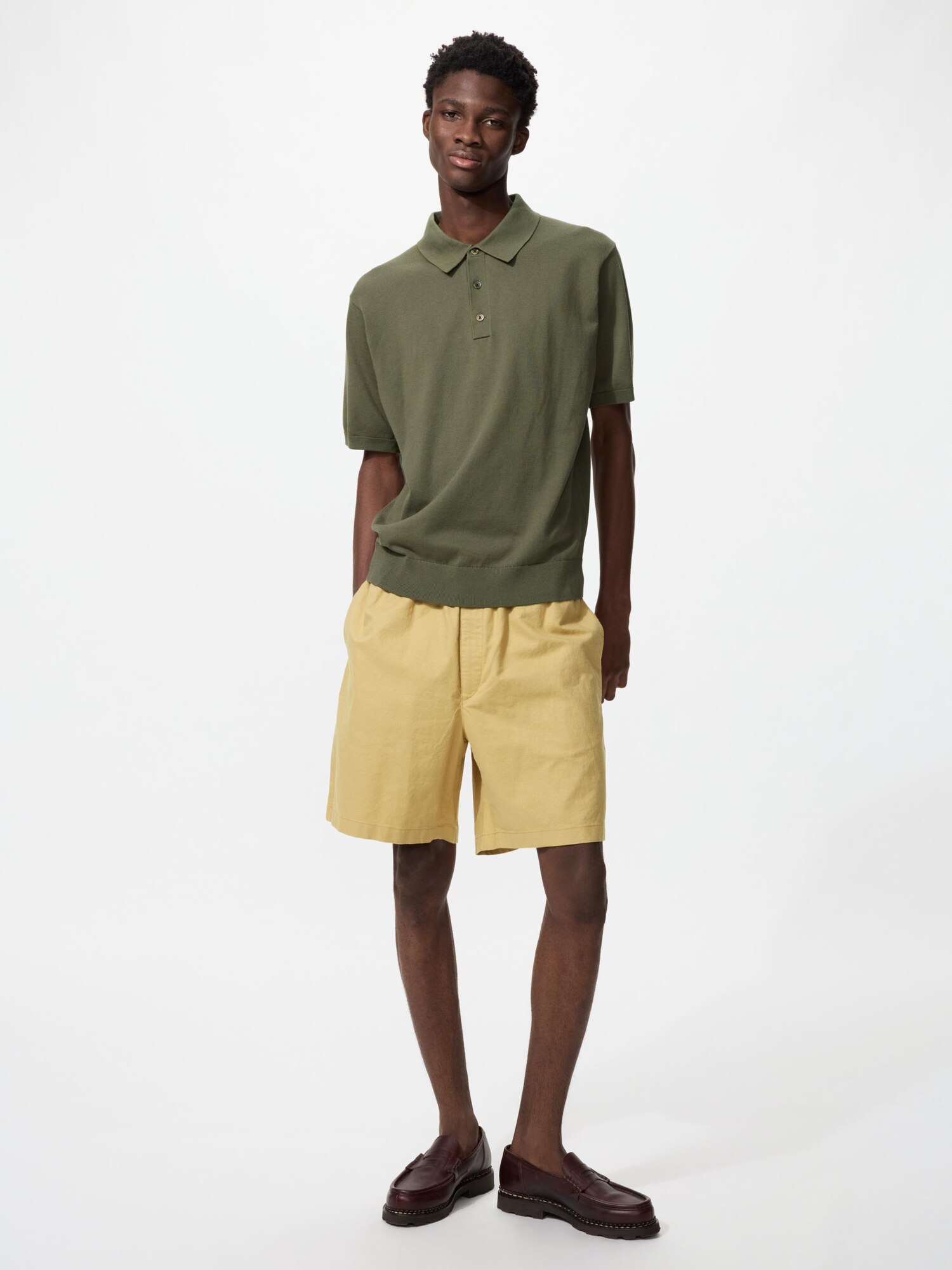 Лёгкие шорты из льняного микса