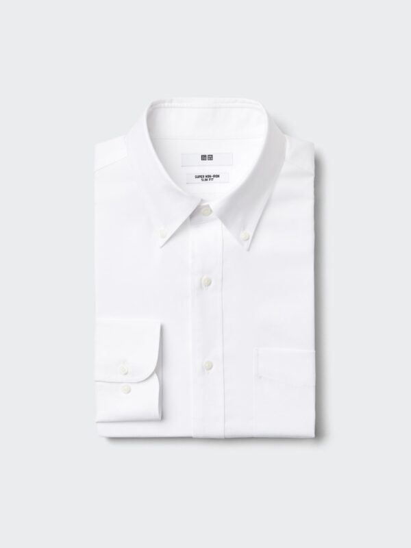 Тонкая рубашка Super Non-Iron с застежкой на пуговицы