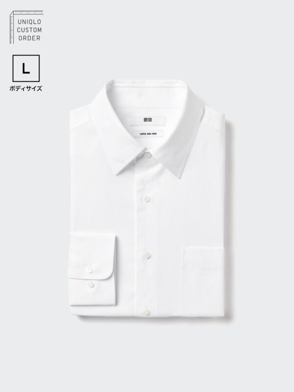 Рубашка из сверхпрочного материала / Обычный воротник / Длинные рукава / L