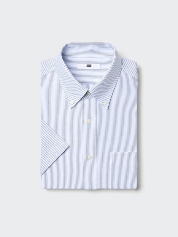 Рубашка из джерси Dry без утюжки с воротником на пуговицах и в полоску