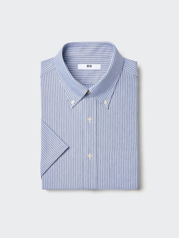 Рубашка из джерси Dry Non-Iron с воротником button-down в полоску